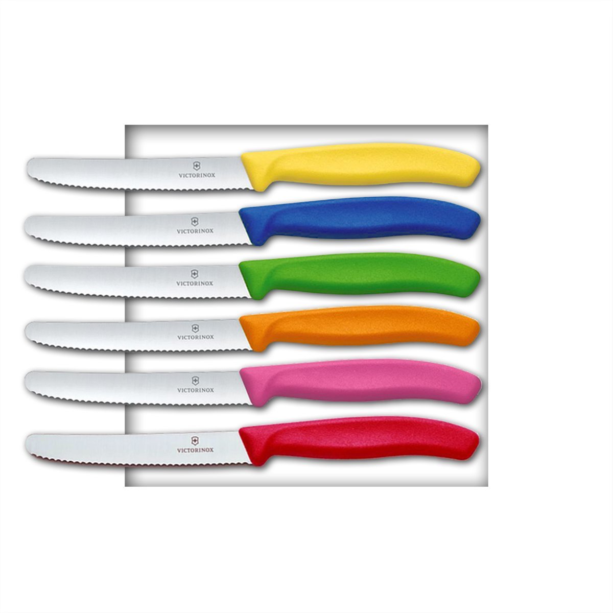 Victorinox 6-Piece Set Breakfast knife set, yellow-blue-green-orange-pink-r