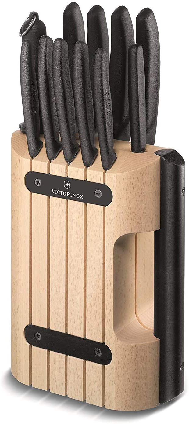Victorinox Swiss Classic Universal Knife Block Empty Unequipped Beech Wood