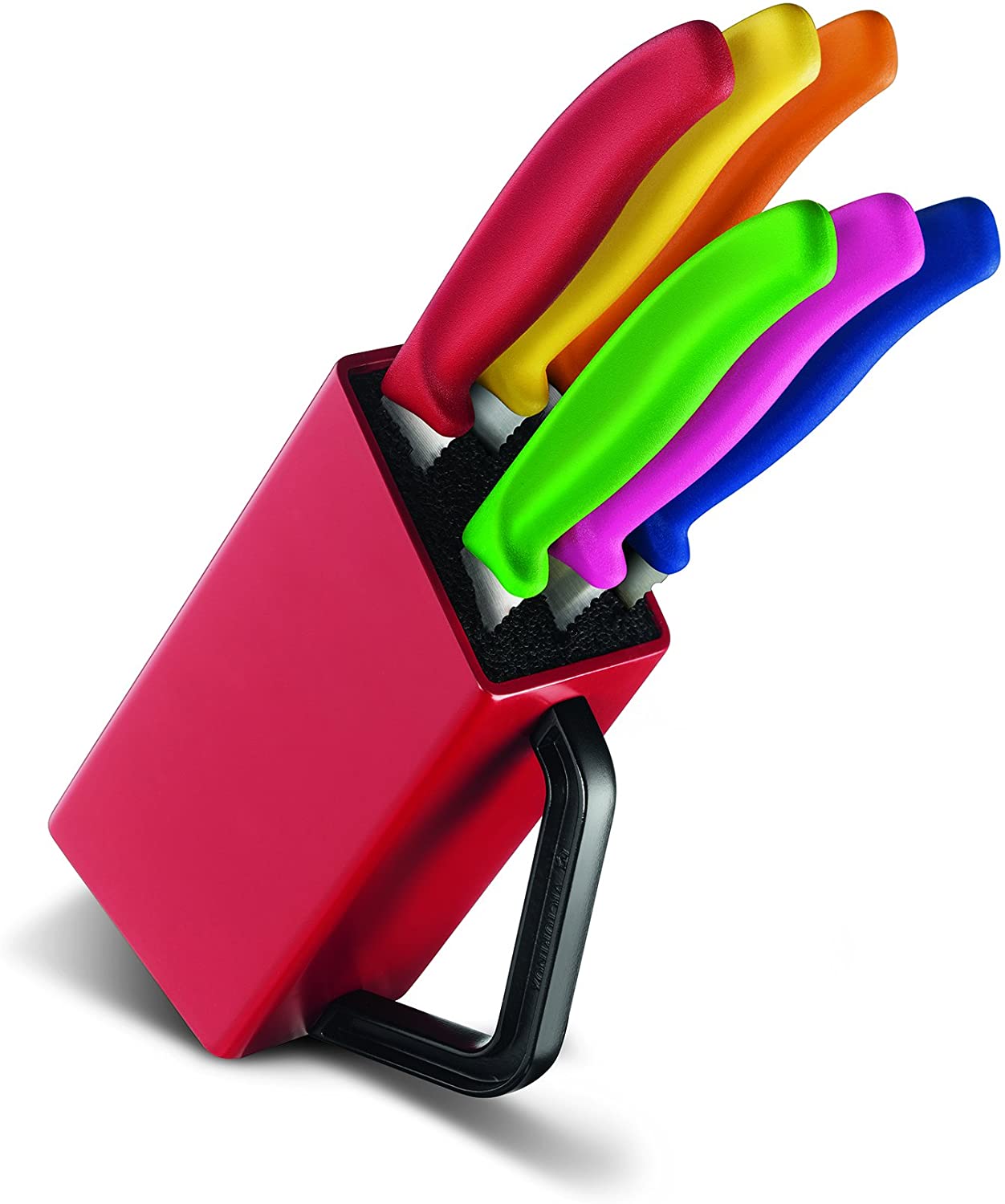 Victorinox Swiss Classic 6.7126.6 Kitchen Knife Block Red with Steak Knives Set of 6 Assorted Length 11 cm
