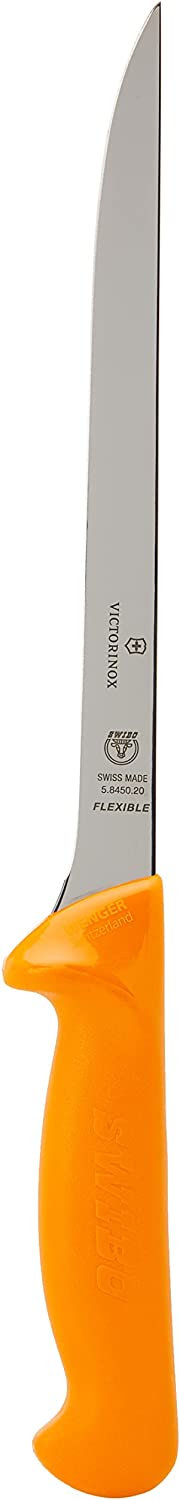 Victorinox Swibo Fish Filleting Knife Swissmade Normal Cut Flex 20 cm Blade Length Orange