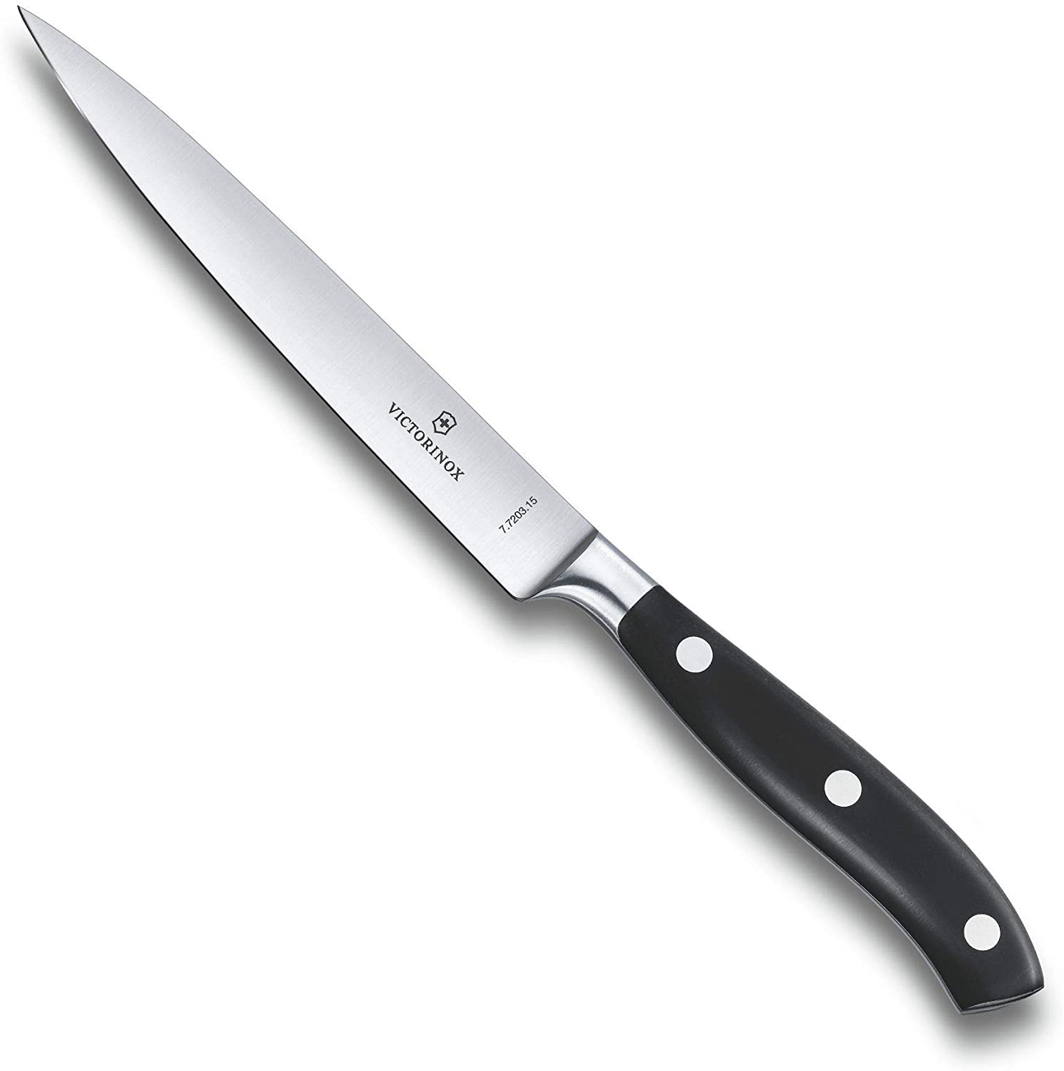 Victorinox Grand Maitre Carving Knife, Forged, Rustproof, Dishwasher Safe, Gift Box, Black