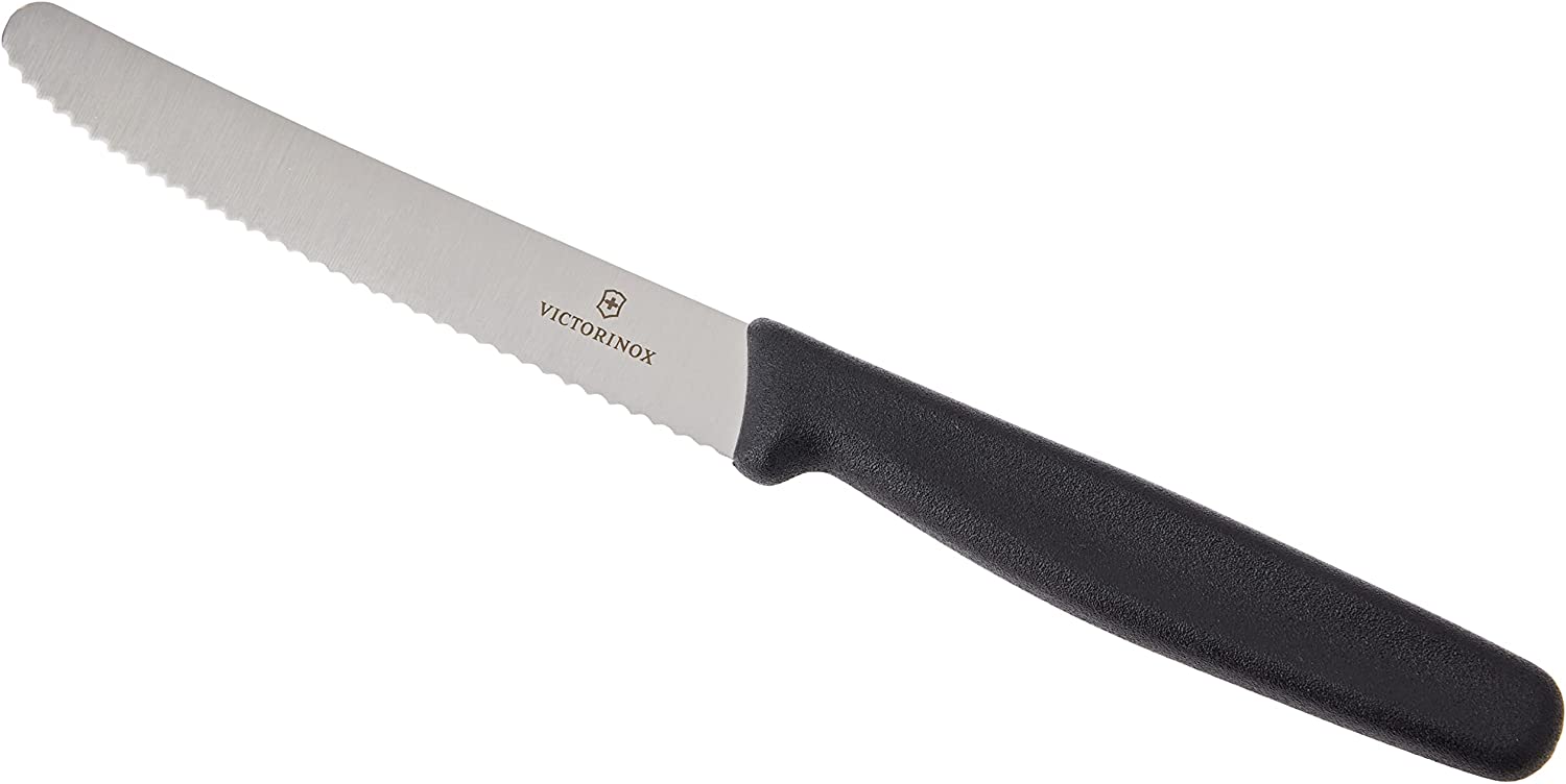 Victorinox Standard Tomato and Table Knife 11 cm Serrated Black