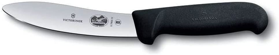 Victorinox Fibrox Kitchen Knife, Lambskin Knife, Nylon, Black, 12 cm