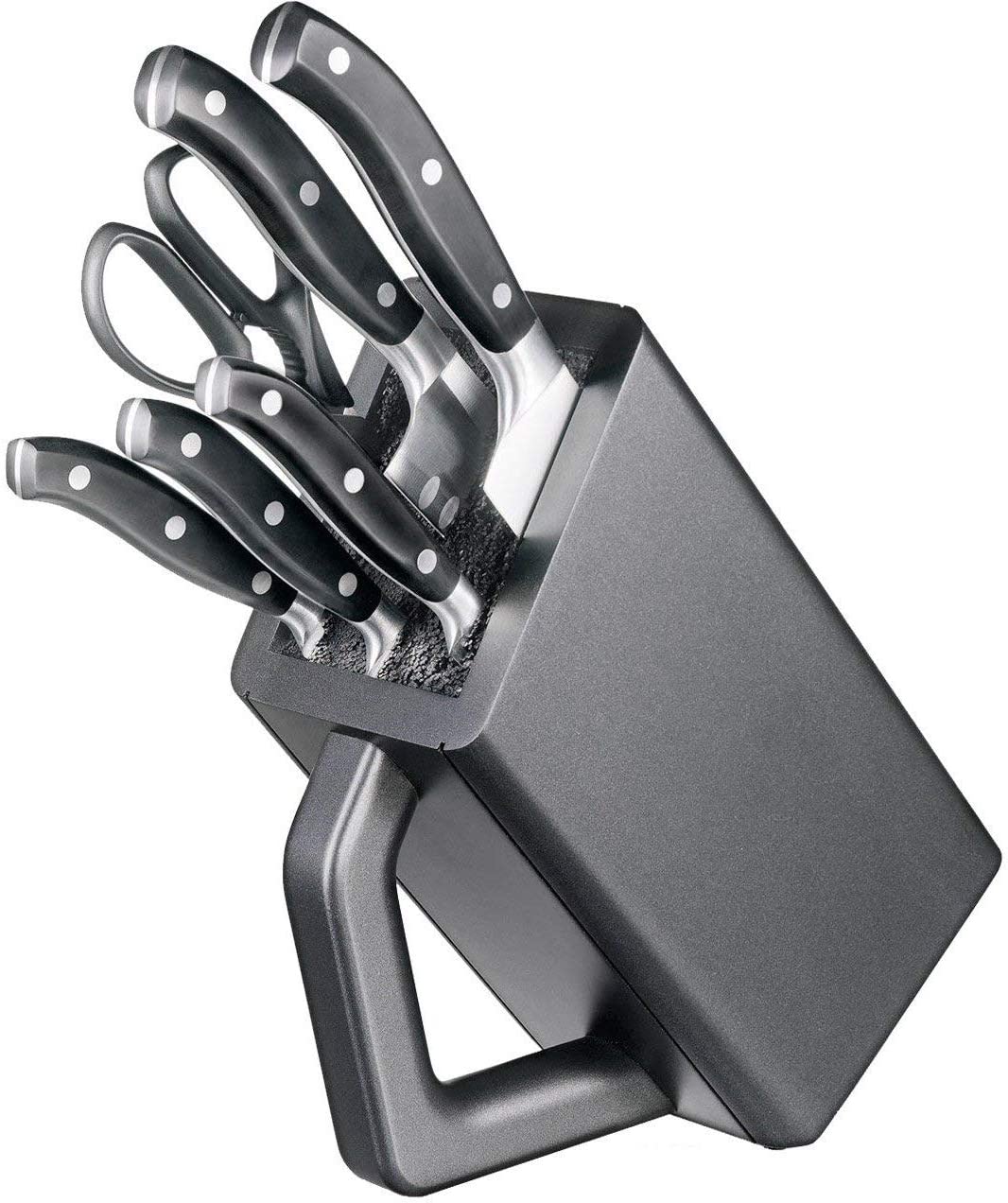 Victorinox Fully Forged Cutlery Block Set, Set of 6, Black