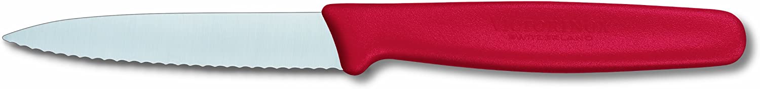 Victorinox Kitchen and Vegetable Knife serrated SB, Red, 5.0631.5S
