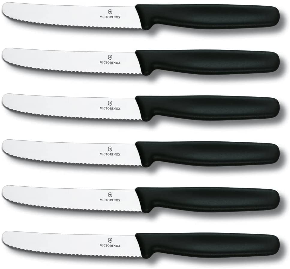Victorinox - Steak Knives X 6 Wavy Black