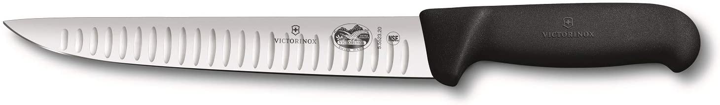 Victorinox Fibrox Kitchen Knife, Steel and Polyamide, Black, 20 cm