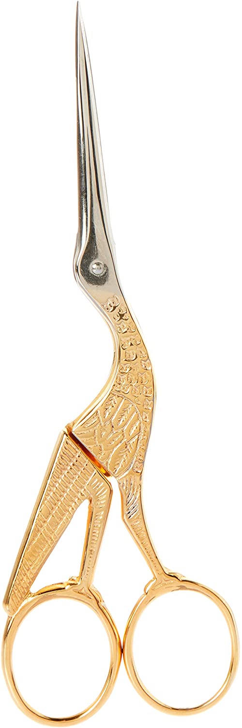 Victorinox Stork Gold Plated Embroidery Scissor