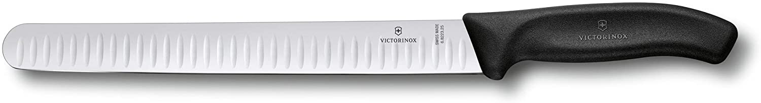 Victorinox Swiss Classic Ham Knife with Round Cut Stainless Steel Dishwasher Safe Black