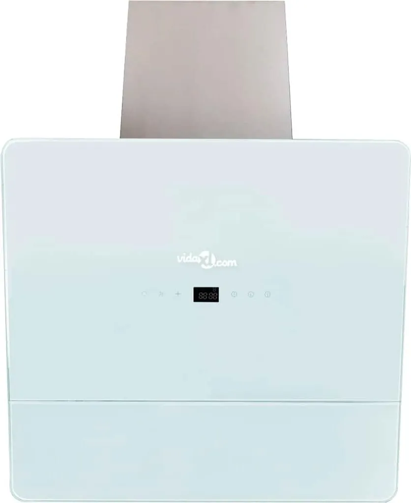 vidaXL extractor hood, cooker hood, tempered glass, white, 600 mm
