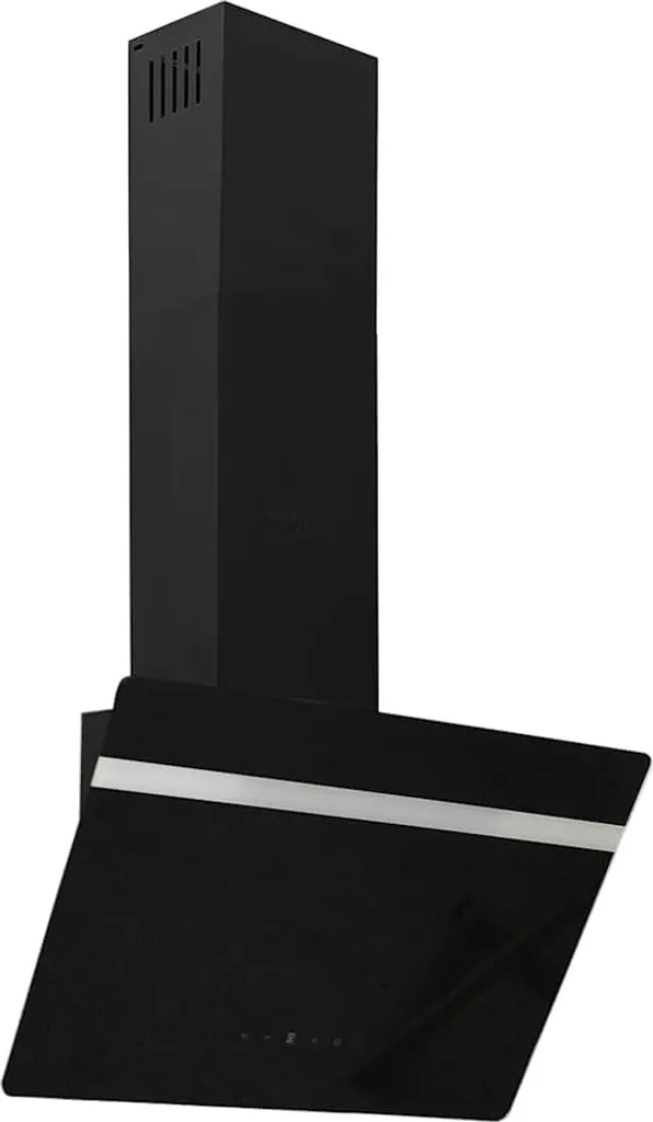 vidaXL extractor hood 60 cm steel and tempered glass black