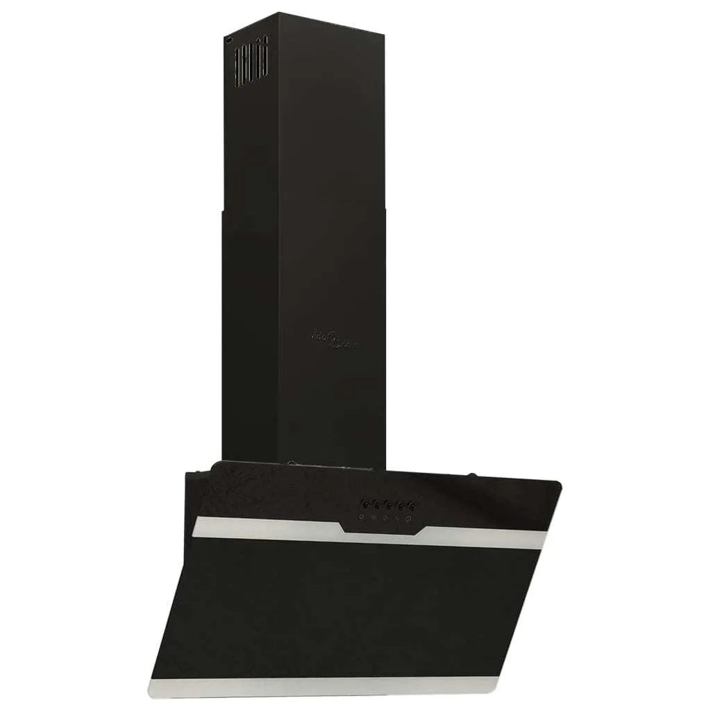 vidaXL extractor hood 60 cm steel and tempered glass black