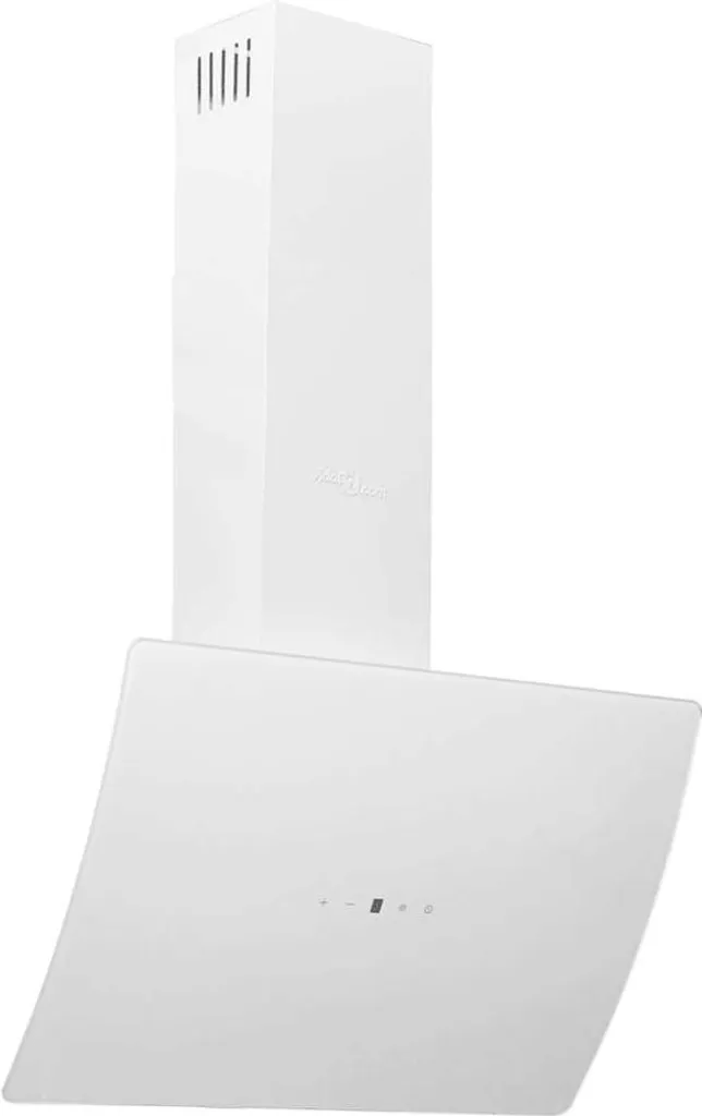 vidaXL extractor hood 60 cm steel and tempered glass white