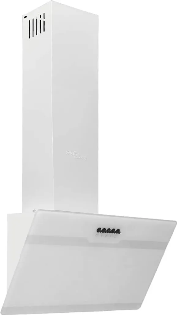 vidaXL extractor hood 60 cm steel and tempered glass white