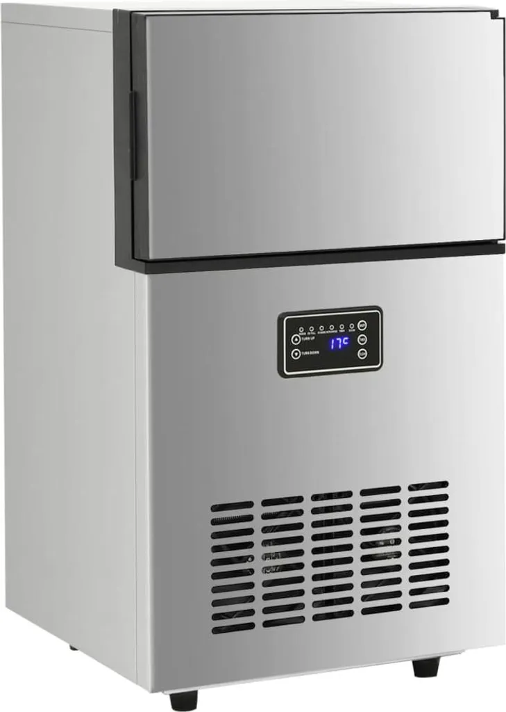 vidaXL Ice Cube Machine Silver 45 kg / 24 h