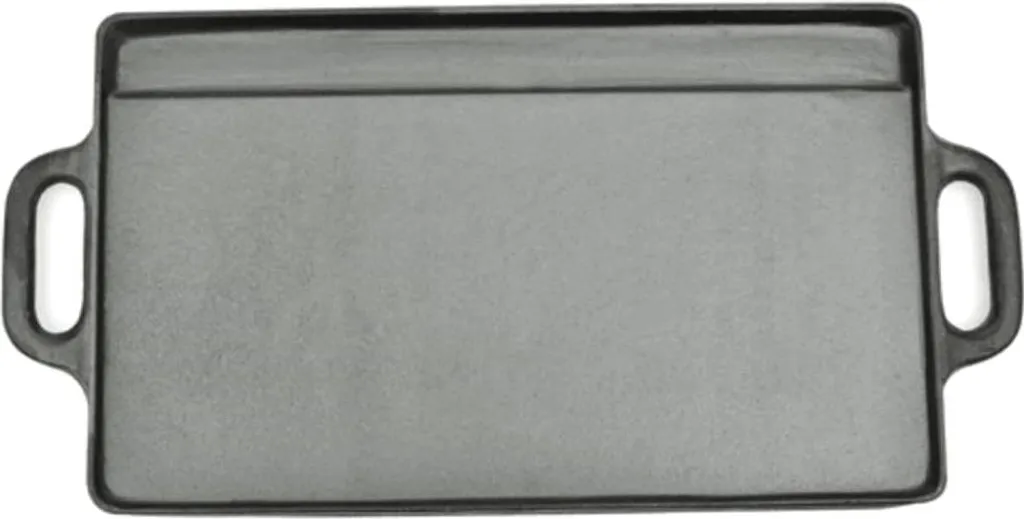 vidaXL Grill Plate Reversible Plate 2 pcs. Cast Iron 38x23 cm