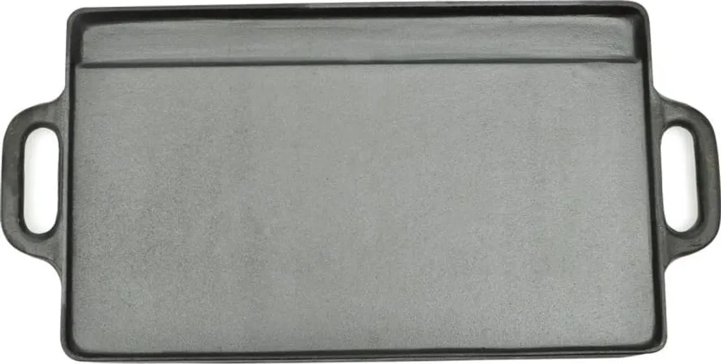 vidaXL Reversible Cast Iron Grill Plate 50x23 cm
