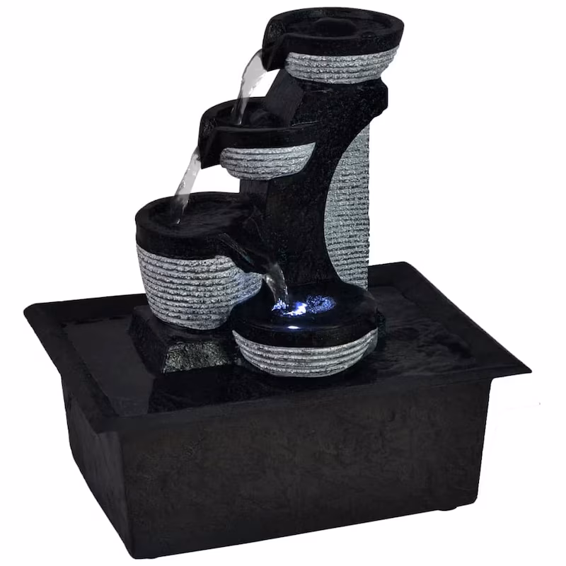 vidaXL Indoor Fountain with LED Polyresin