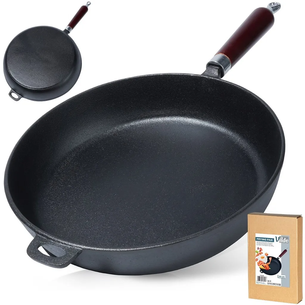 Vilde Cast Iron Pan, Cast Iron Grill Pan, Cast Iron Pan, CAST LINE 30 cm