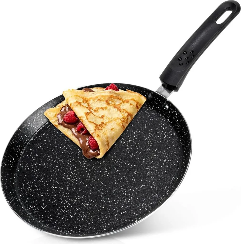 Vilde | Crêpe Pan - Granite Coating - Black - 24 cm - Non-Stick - BASIC LINE