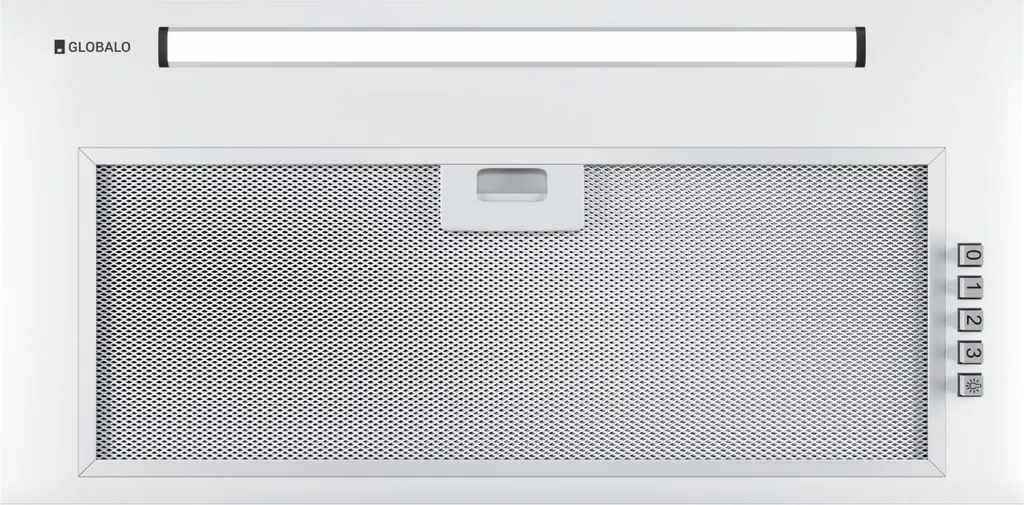 Globalo Viledo 60.1 White Extractor Hood with Filter | Under-Cabinet Hood, Built-in Extractor Hood, Fan Unit