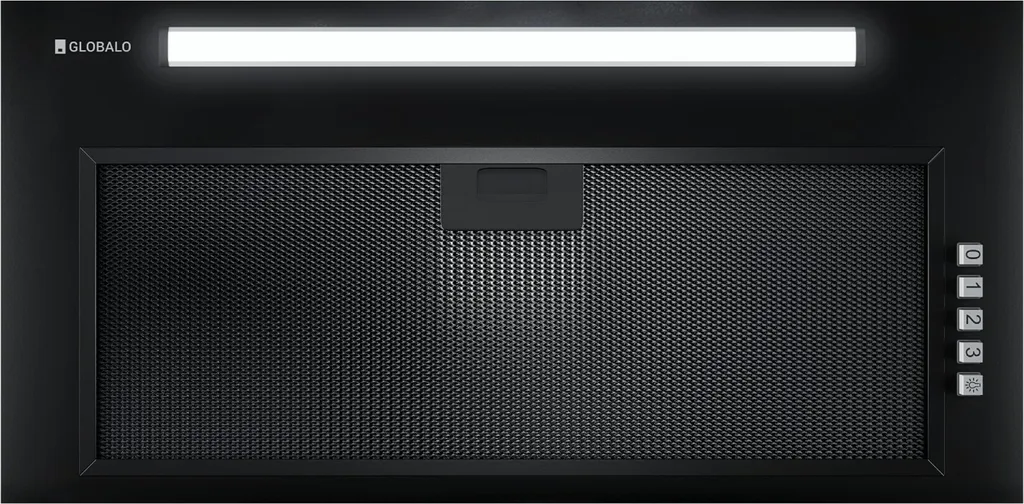 Globalo Viledo 60.1 Black Extractor Hood with Filter | Under-Cabinet Hood, Built-in Extractor Hood, Fan Unit