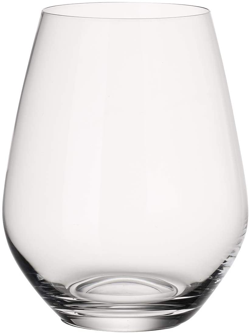 Villeroy & Boch Ovid Set of 4 Crystal Red Wine Glasses, transparent, .