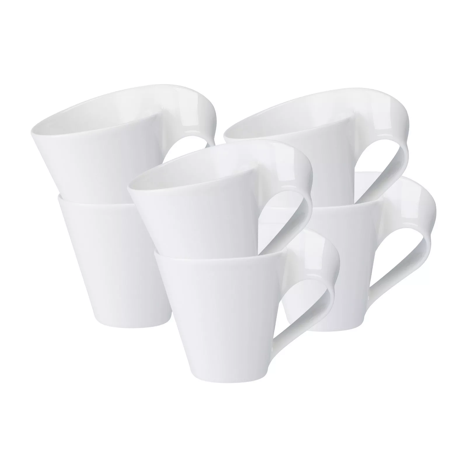 Villeroy & Boch COFFEE MUGS WITH HANDLE NewWave white 250 ml 6-piece set