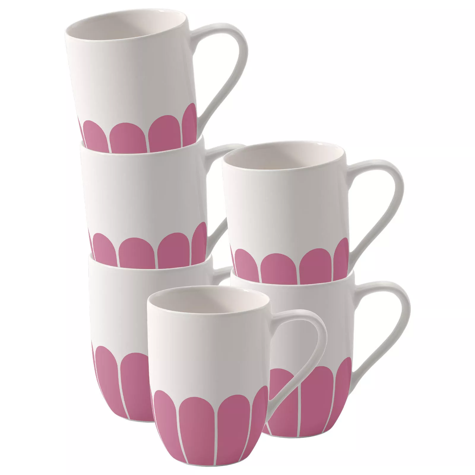Villeroy & Boch HANDLE MUG Fleur Couleur Cassis 290 ml set of 6
