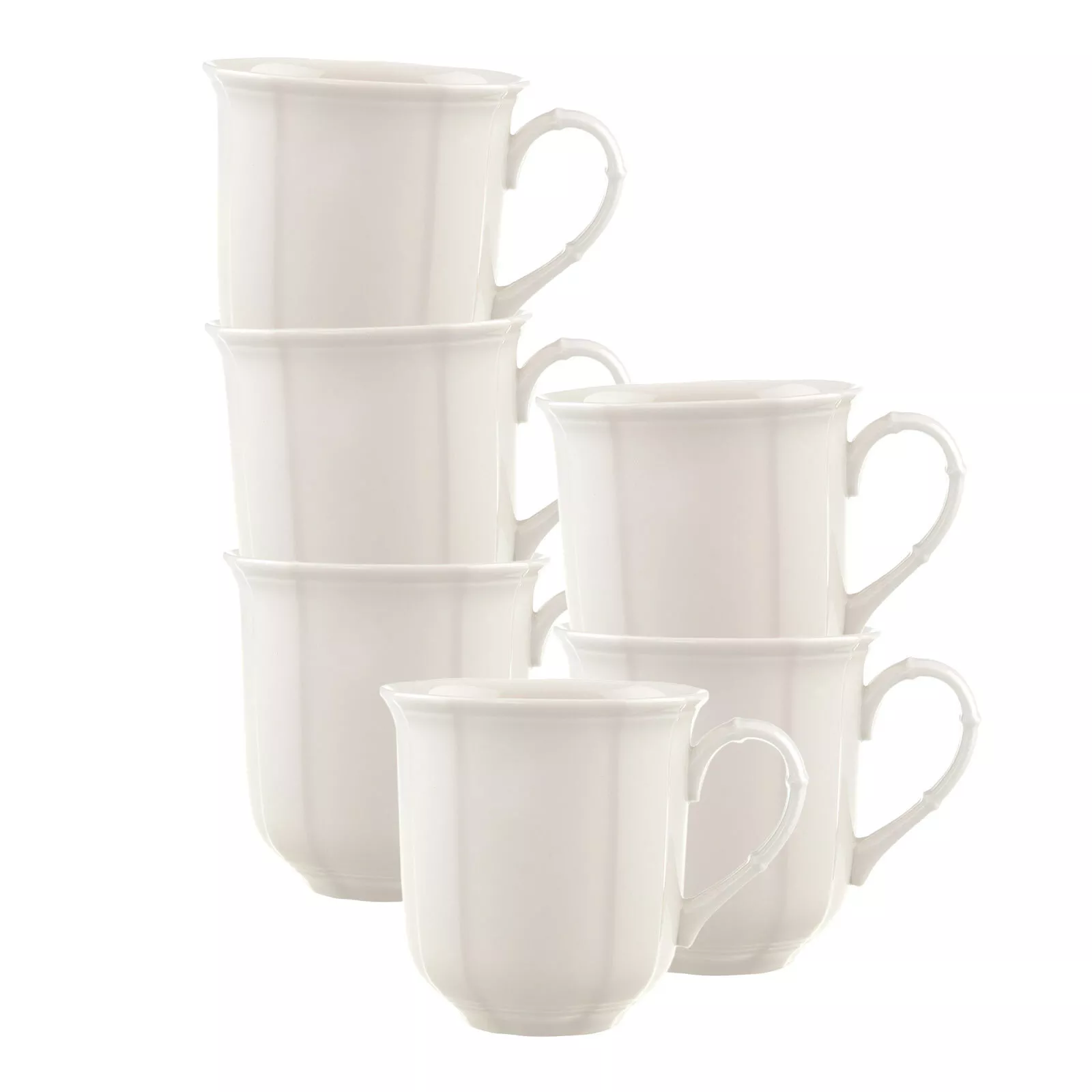 Villeroy & Boch HANDLE MUG Manoir white 300 ml set of 6