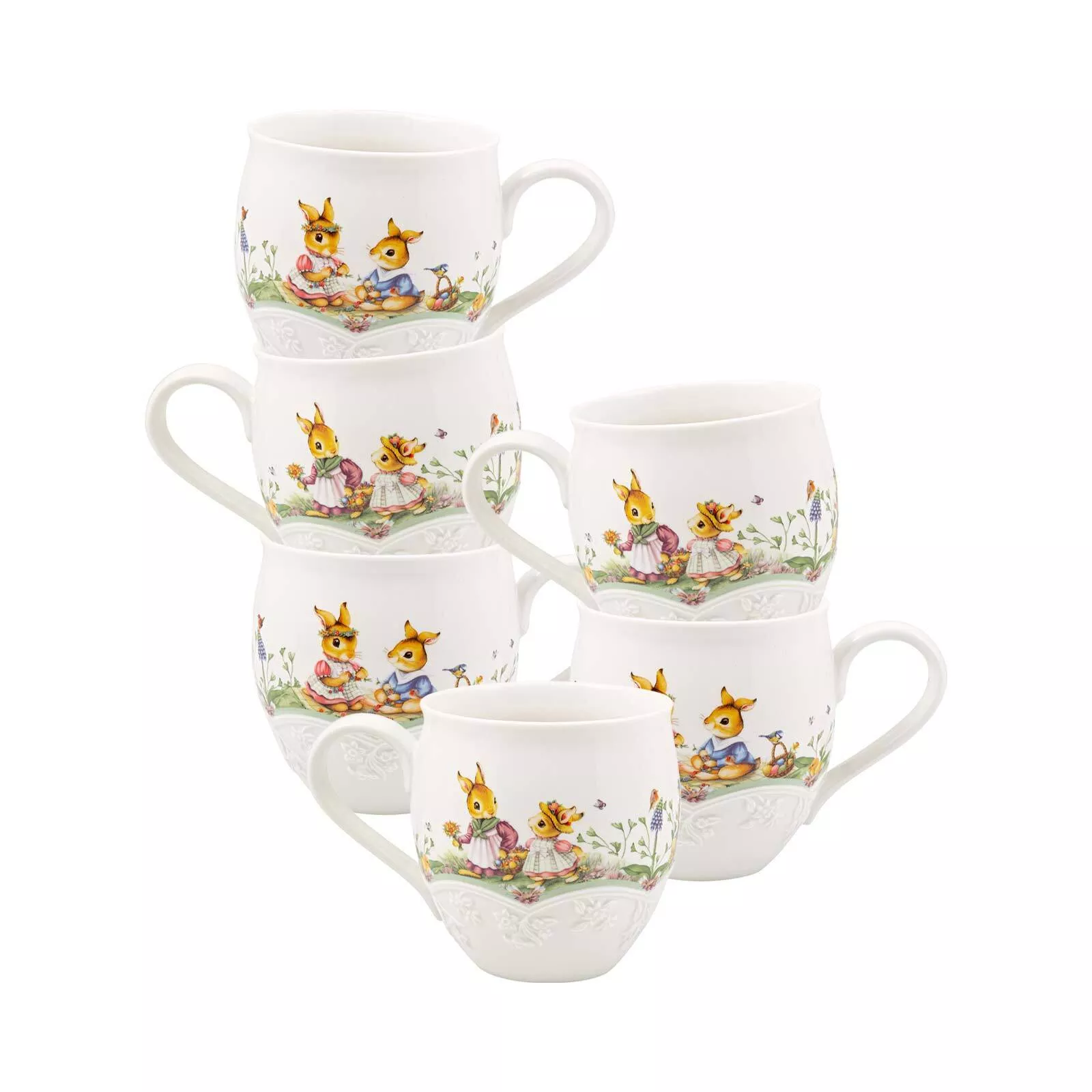 Villeroy & Boch HANDLE MUG Spring Fantasy colorful 0.5 l set of 6