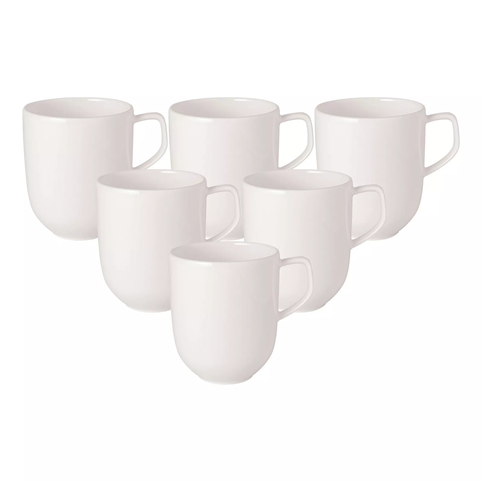 Villeroy & Boch Afina white coffee mugs, 300 ml, set of 6