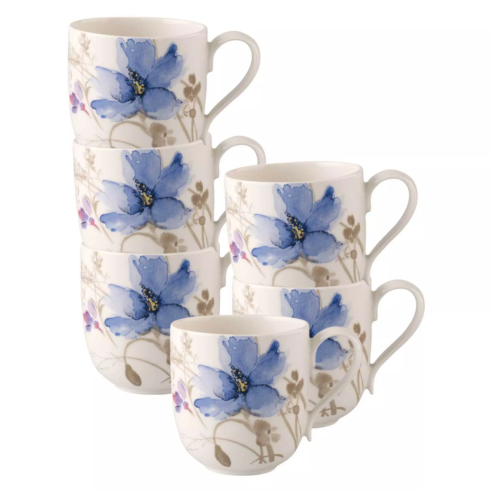 Villeroy & Boch COFFEE CUPS Mariefleur Gris Basic colorful 260 ml set of 6