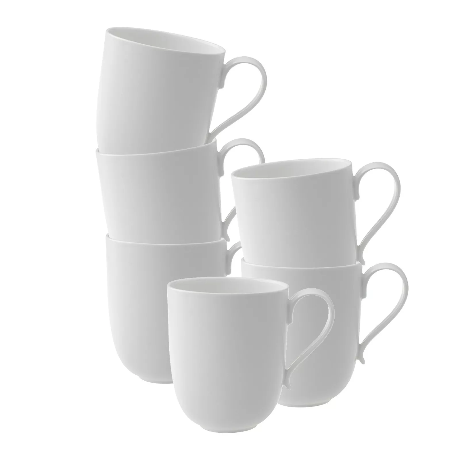 Villeroy & Boch Latte Macchiato Mugs New Cottage Basic White 370 ml Set of 6