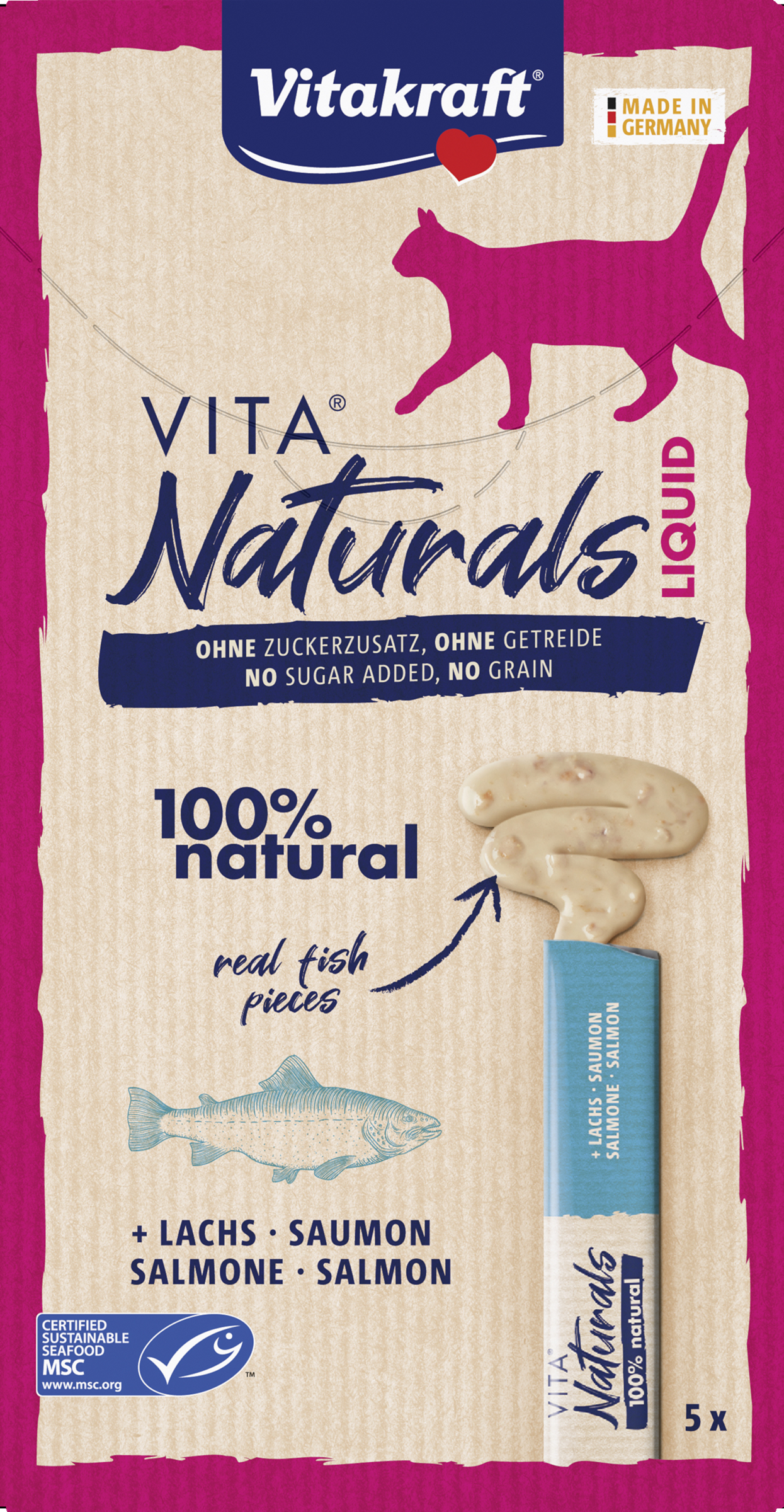 Vitakraft Vita Naturals Liquid Snack Salmon