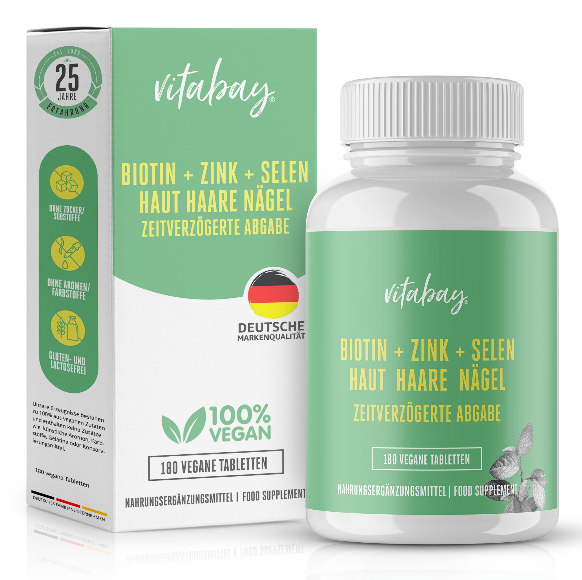 Vitabay Biotin 10 mg Depot + Selenium 110 mcg + Zinc 10 mg 180 St
