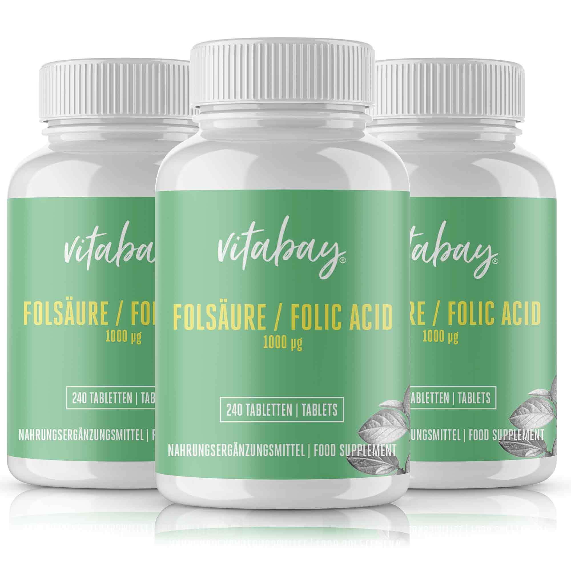 Vitabay Folic Acid - Folic Acid - 1000 mcg 720 St