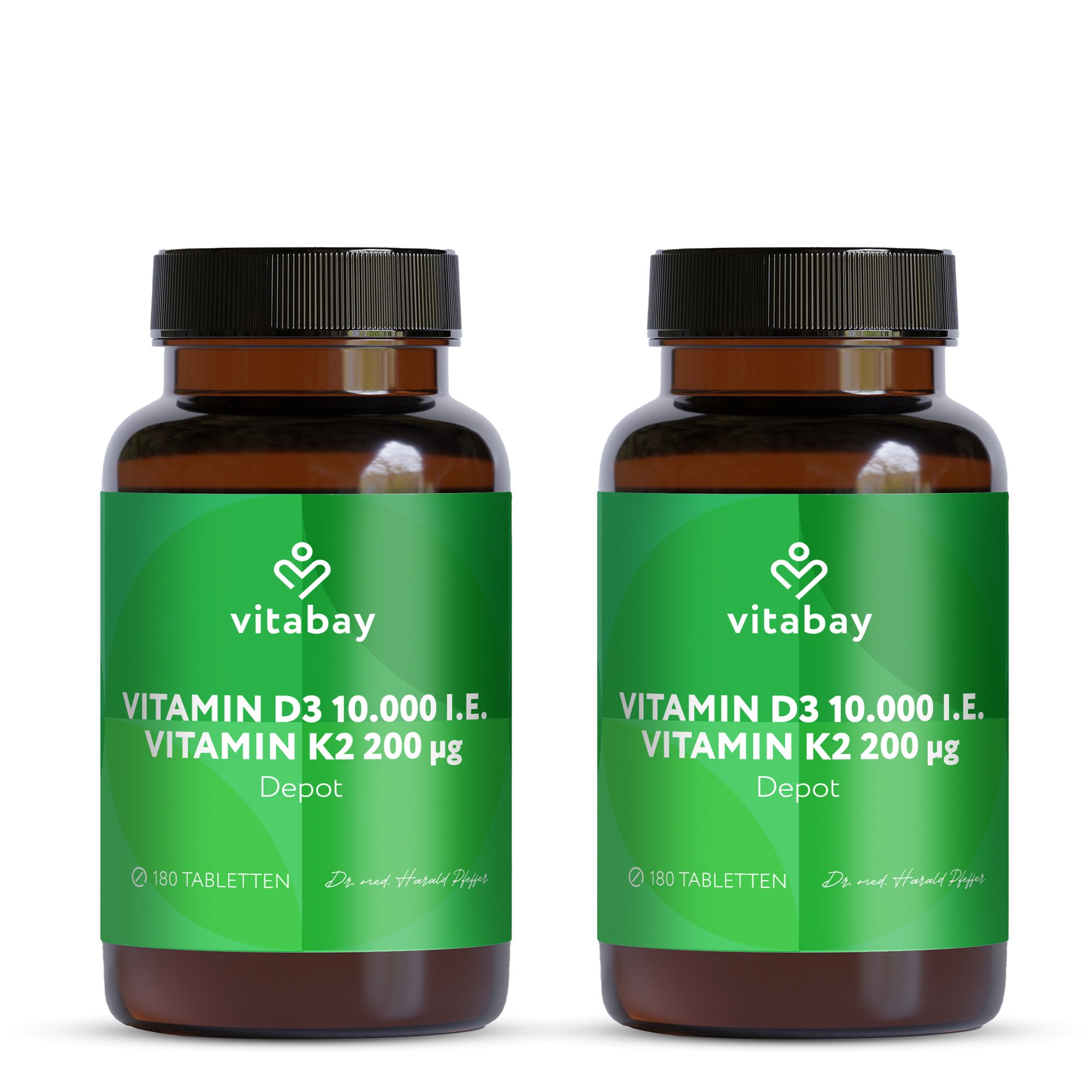 Vitabay Vitamin D3 10000 IU + K2 200 mcg depot tablets 360 St
