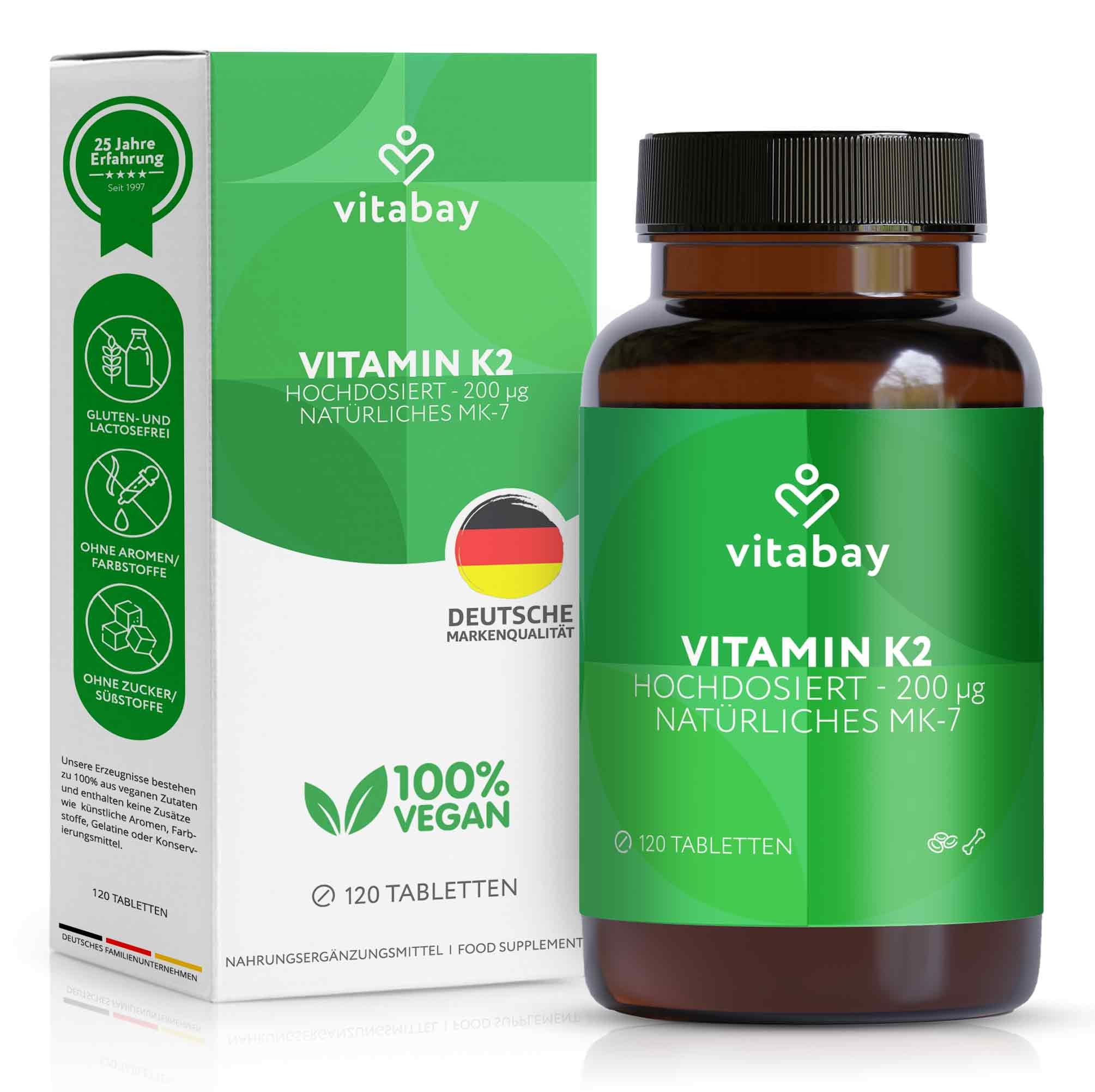 Vitabay Vitamin K2 200 µg 120 St