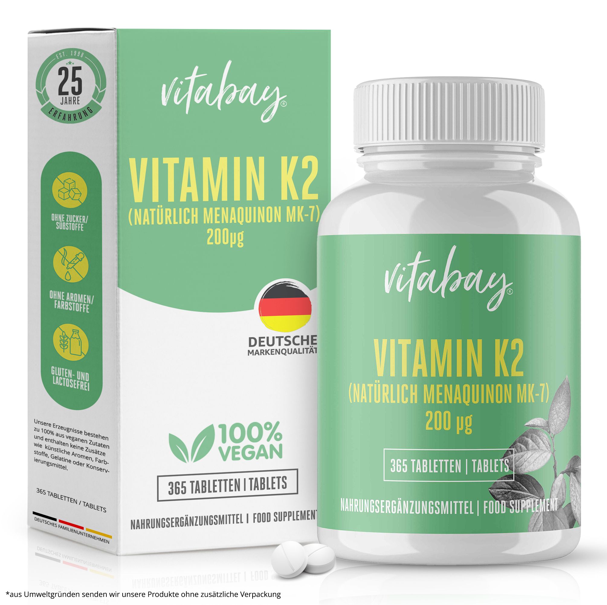 Vitabay Vitamin K2 200 µg 365 St