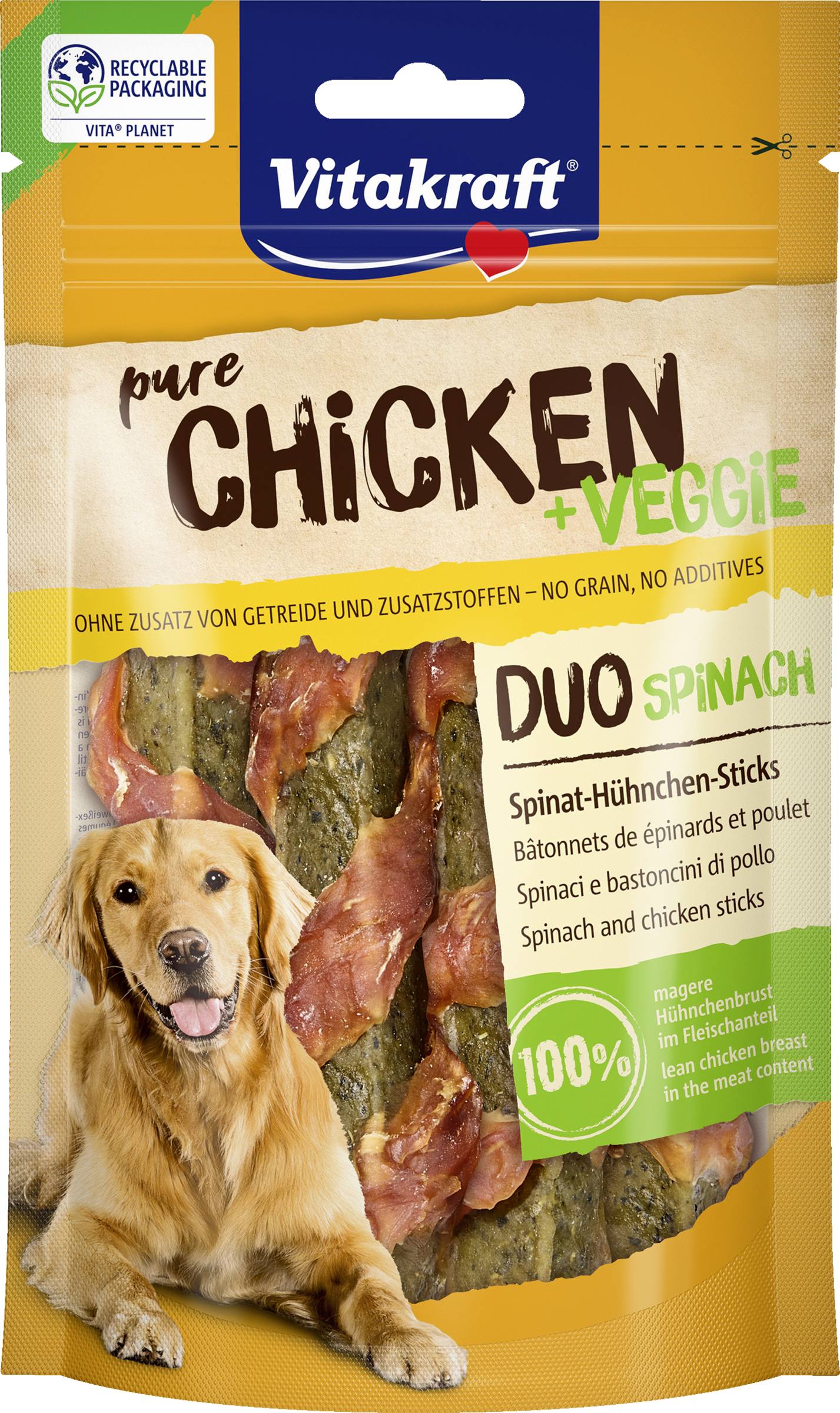 Vitakraft CHICKEN Veggie Spinach Stick Chicken