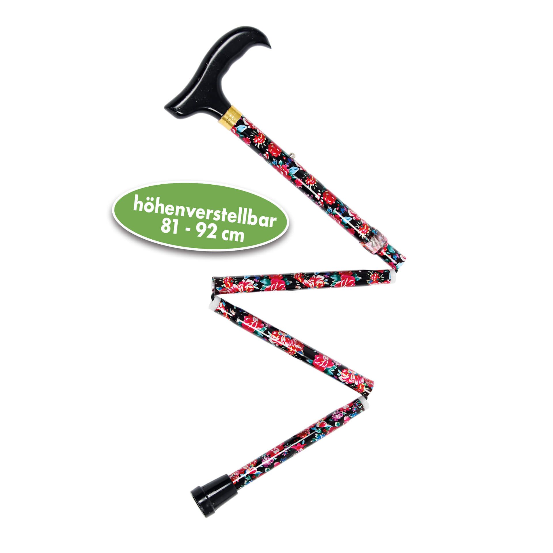 VITAL PROTEINS Vital Comfort foldable aluminum travel stick, walking stick height adjustable 81 cm - 92 cm 1 St