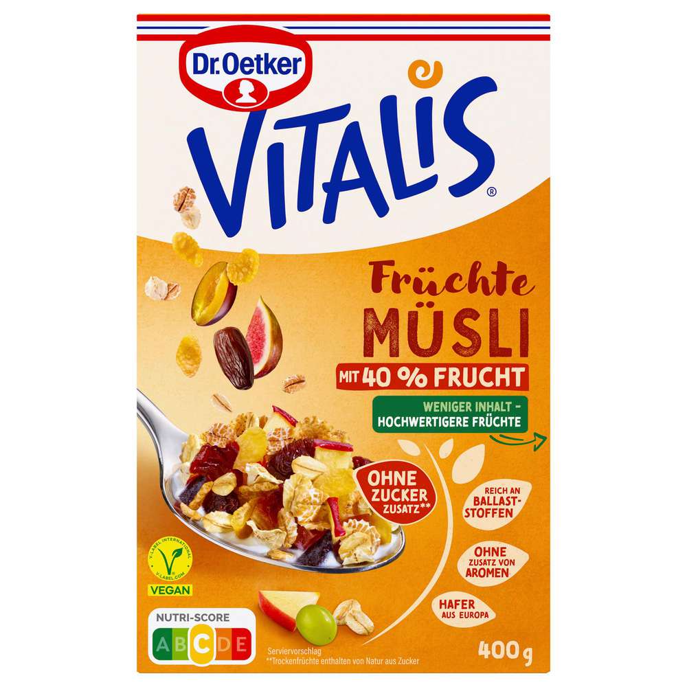 Vitalis fruit muesli without added sugar 400g