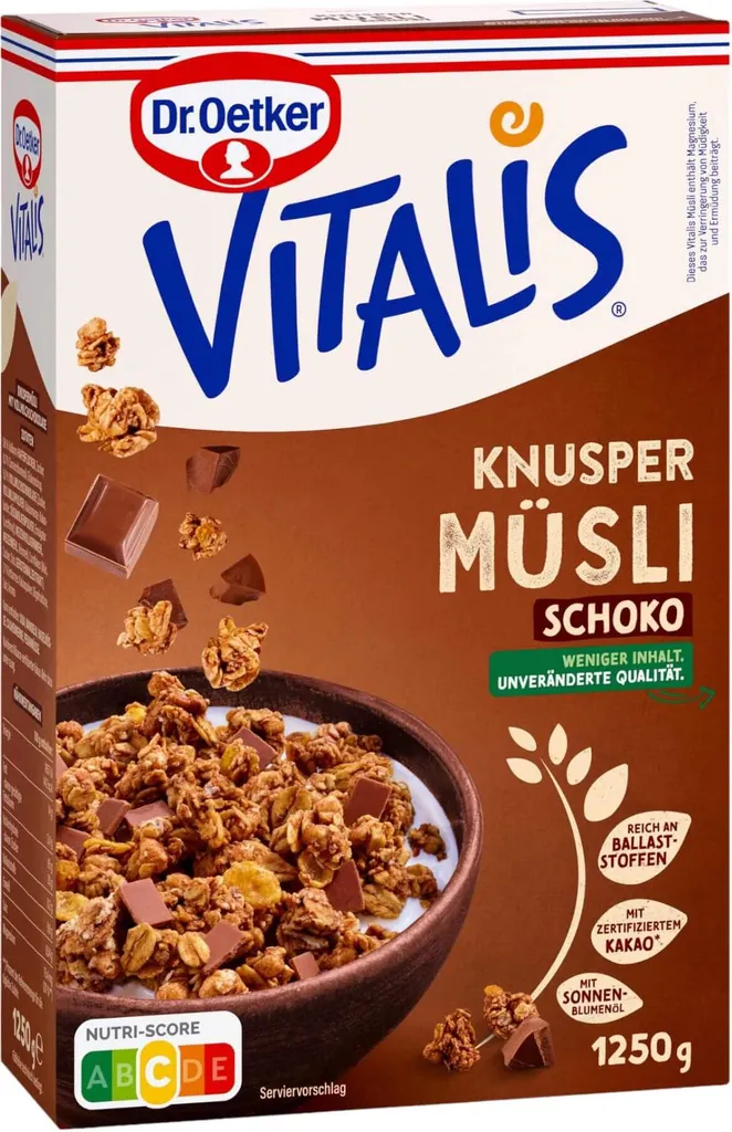 Vitalis crunchy muesli chocolate 1.25kg