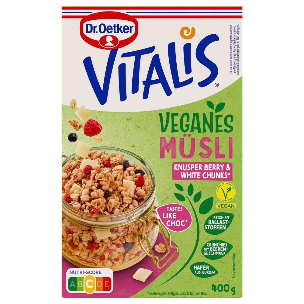 Dr. Oetker Vitalis Crunchy Muesli Vegan, Berry White Choc
