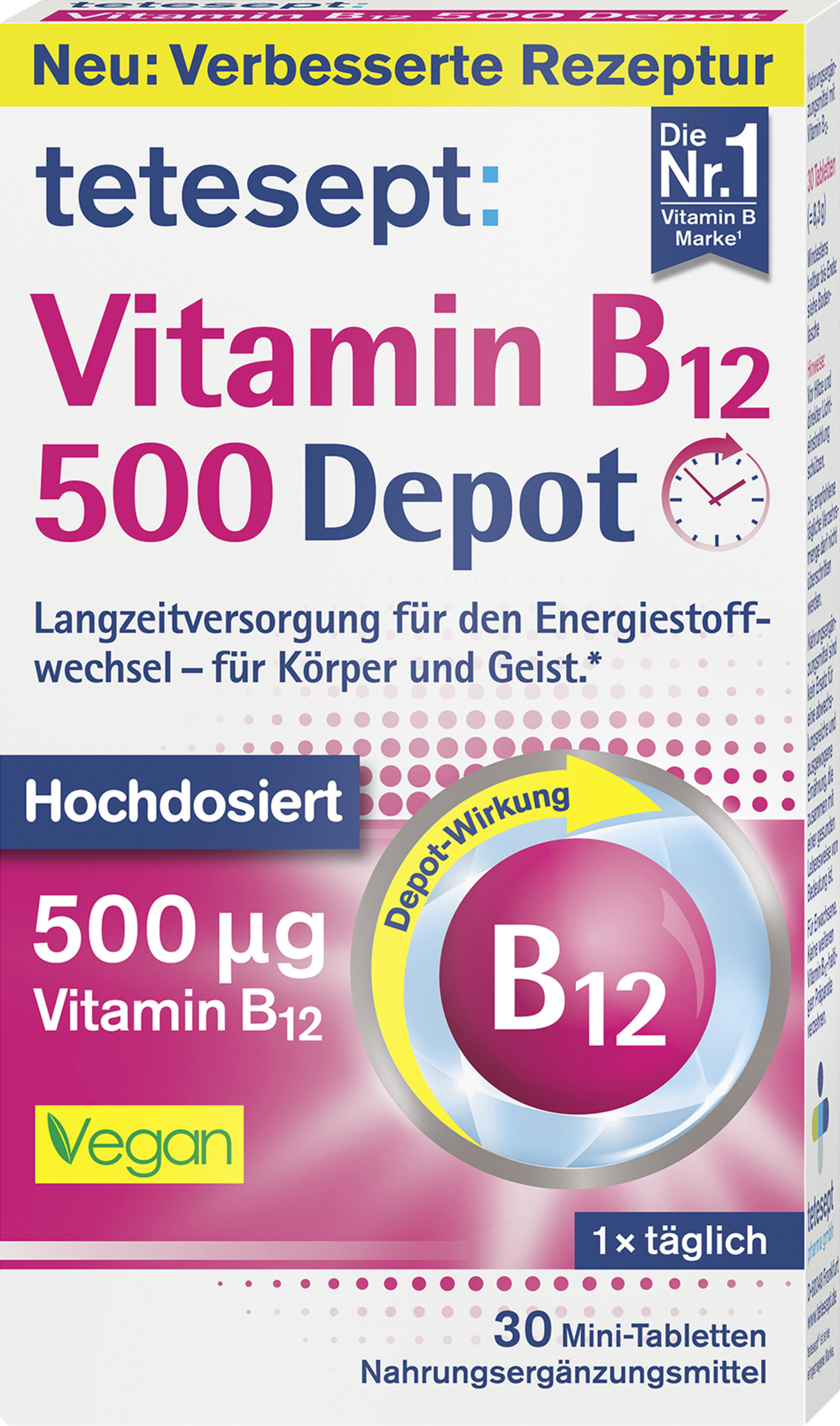 tetesept Vitamin B12 500 depot mini tablets