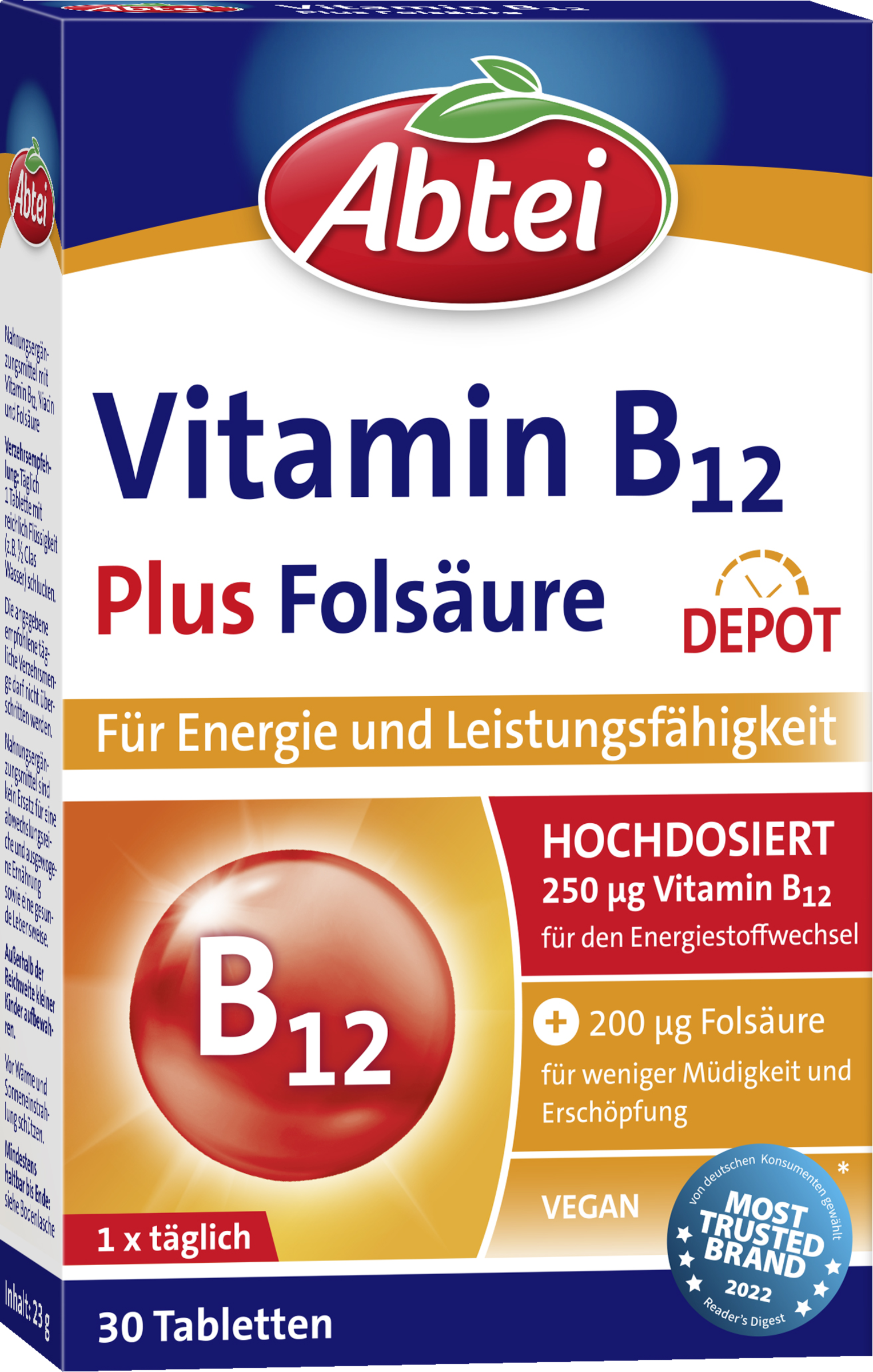 Abtei Vitamin B12 plus folic acid