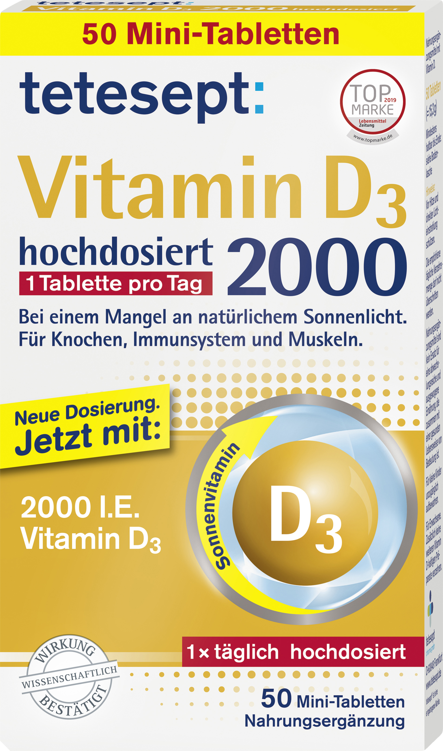 tetesept Vitamin D3 2000 in high doses