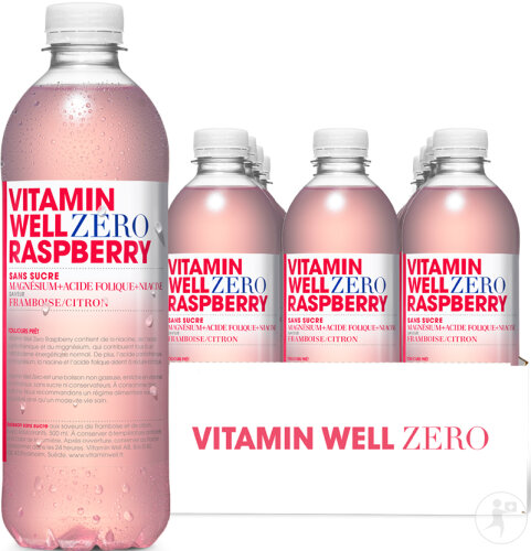 Restaxil Vitamin Well Zero Raspberry 12x500ml
