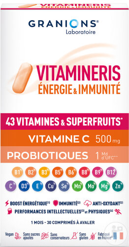 Granions Vitamineris Energy & Immunity 30 Tablets